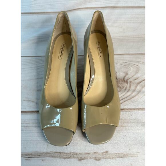 Easy Spirit Beige Open Toe Wedges Size 8 - Picture 3 of 8